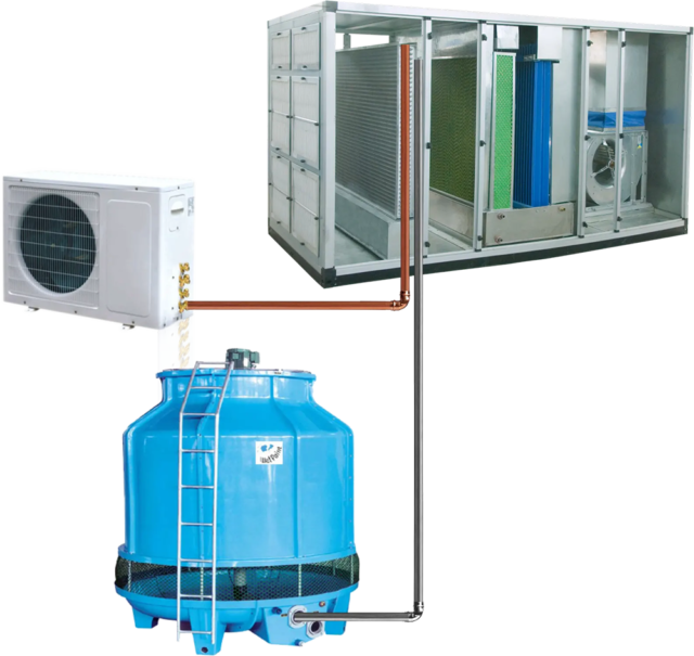 Evaporative air cooling system