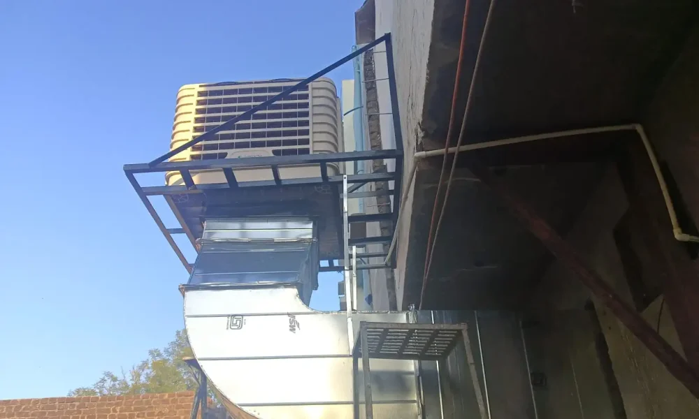 Installed E-series commercial air cooler in nagda electronic store
